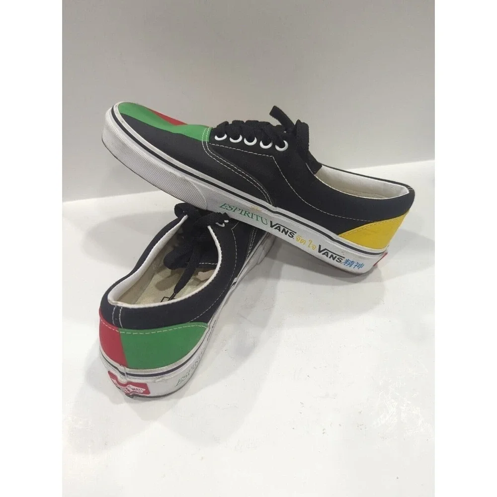 Vans Mens 7 Women's 8.5 Shoes Era (Vans Spirit)Multi/Tr Wht 72135
